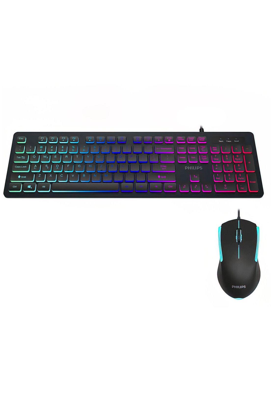 Teclado Gamer RGB y Mouse con 1.200 DPI Kit Philips-3