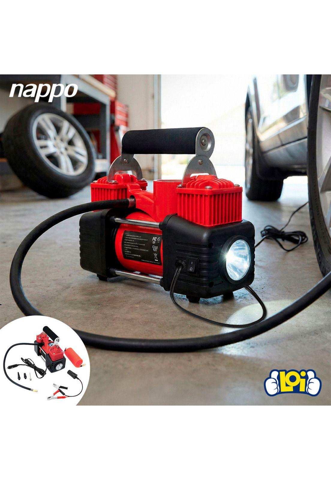 Compresor de Aire Nappo Portátil 300w 150PSI con Linterna-3