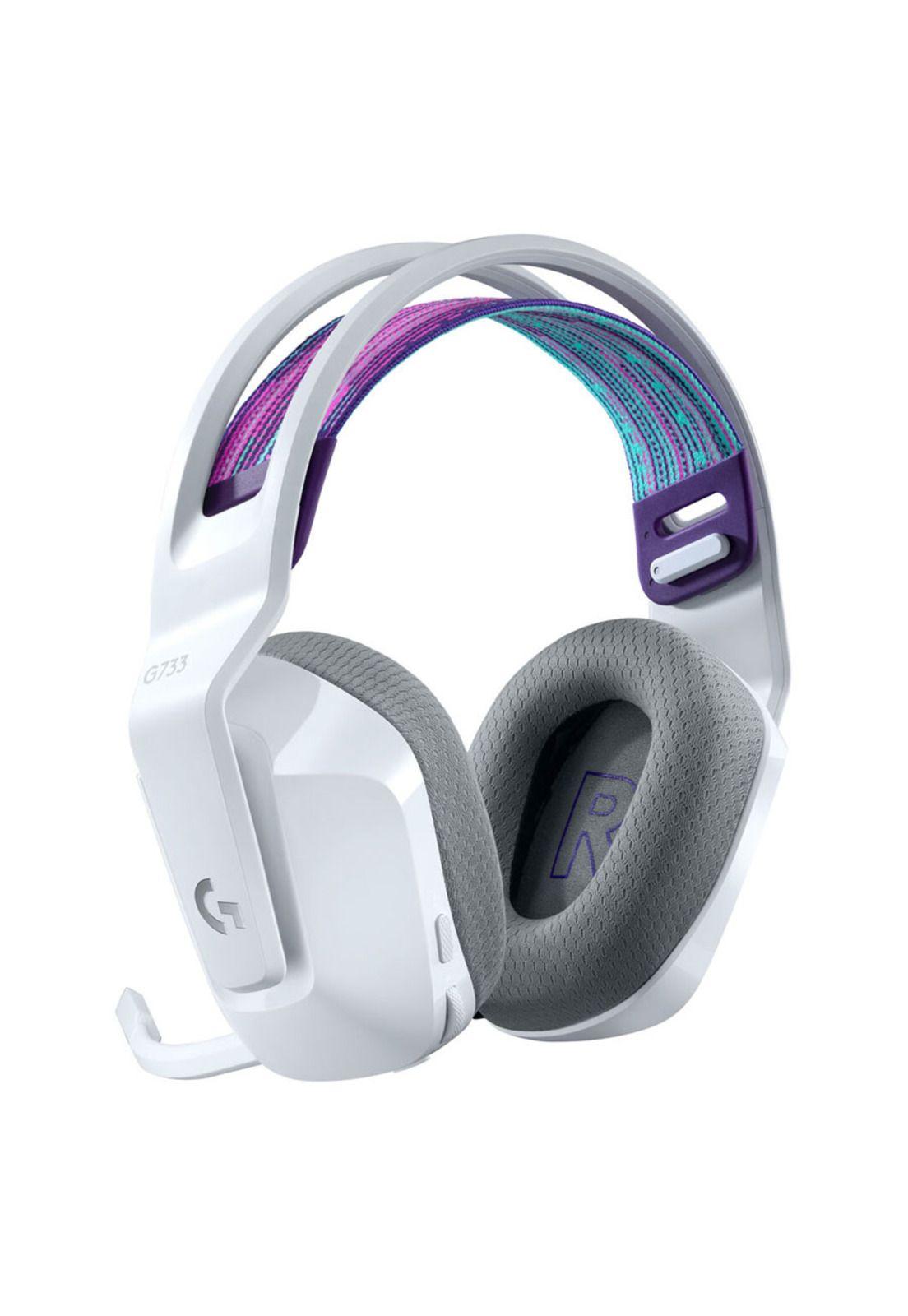 Audífonos Gamer Logitech G733 Lightspeed Wireless RGB Blanco-1