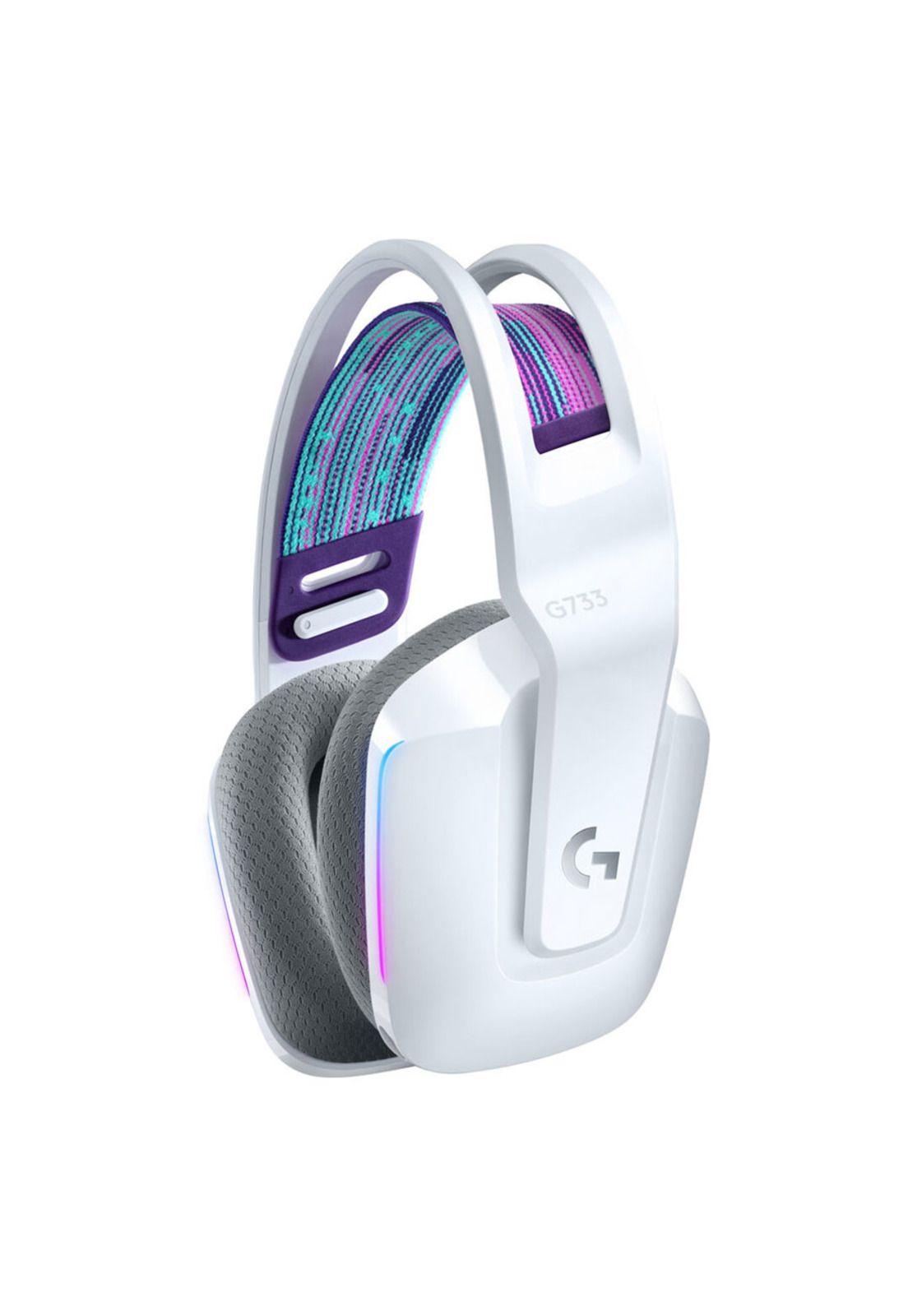 Audífonos Gamer Logitech G733 Lightspeed Wireless RGB Blanco-2