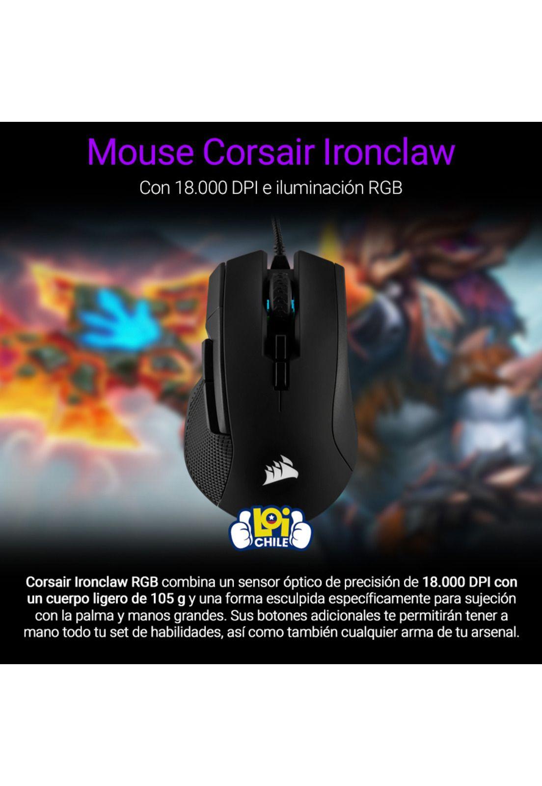 Mouse Gamer Corsair Ironclaw RGB 18000 DPI-1