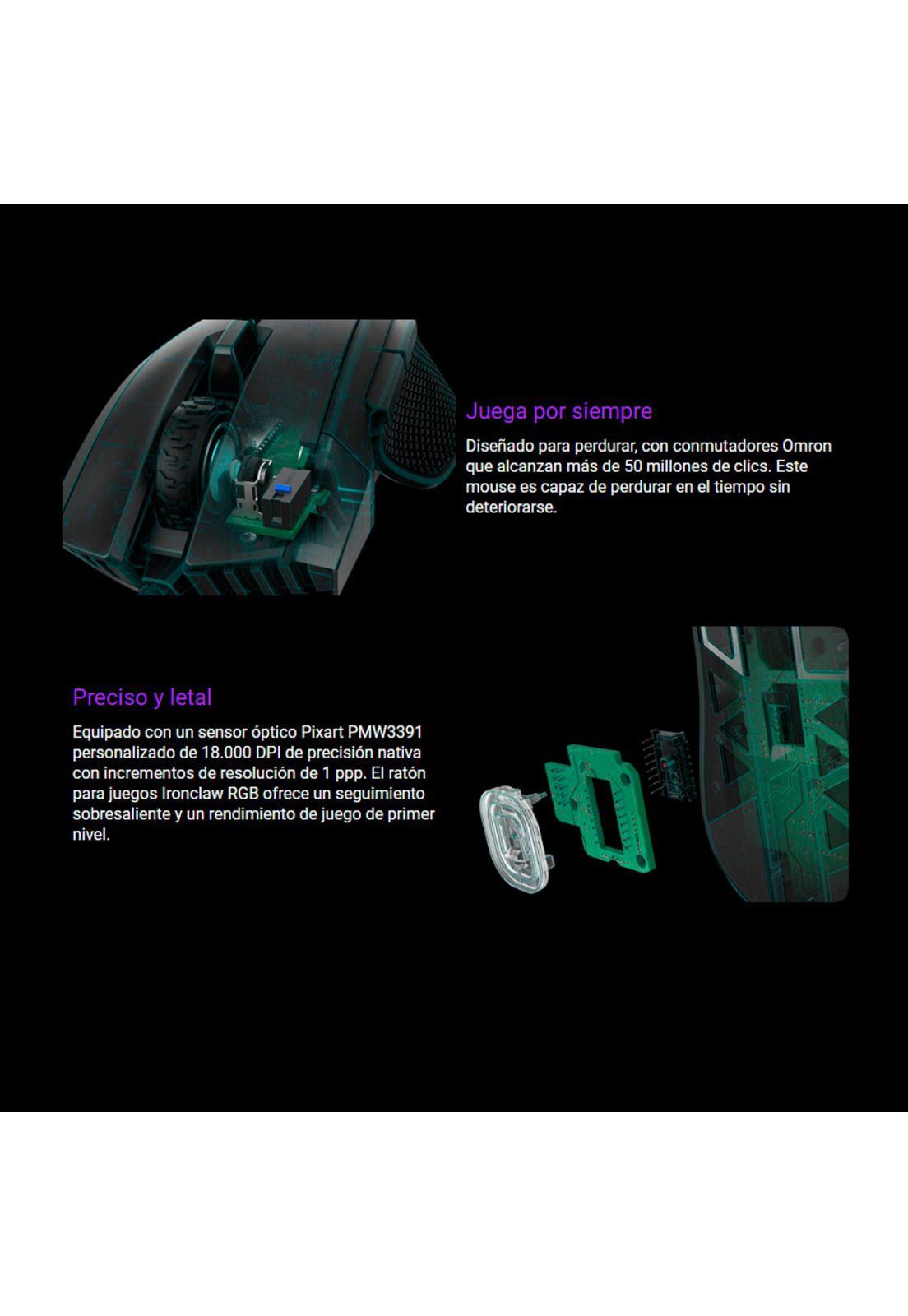 Mouse Gamer Corsair Ironclaw RGB 18000 DPI-3