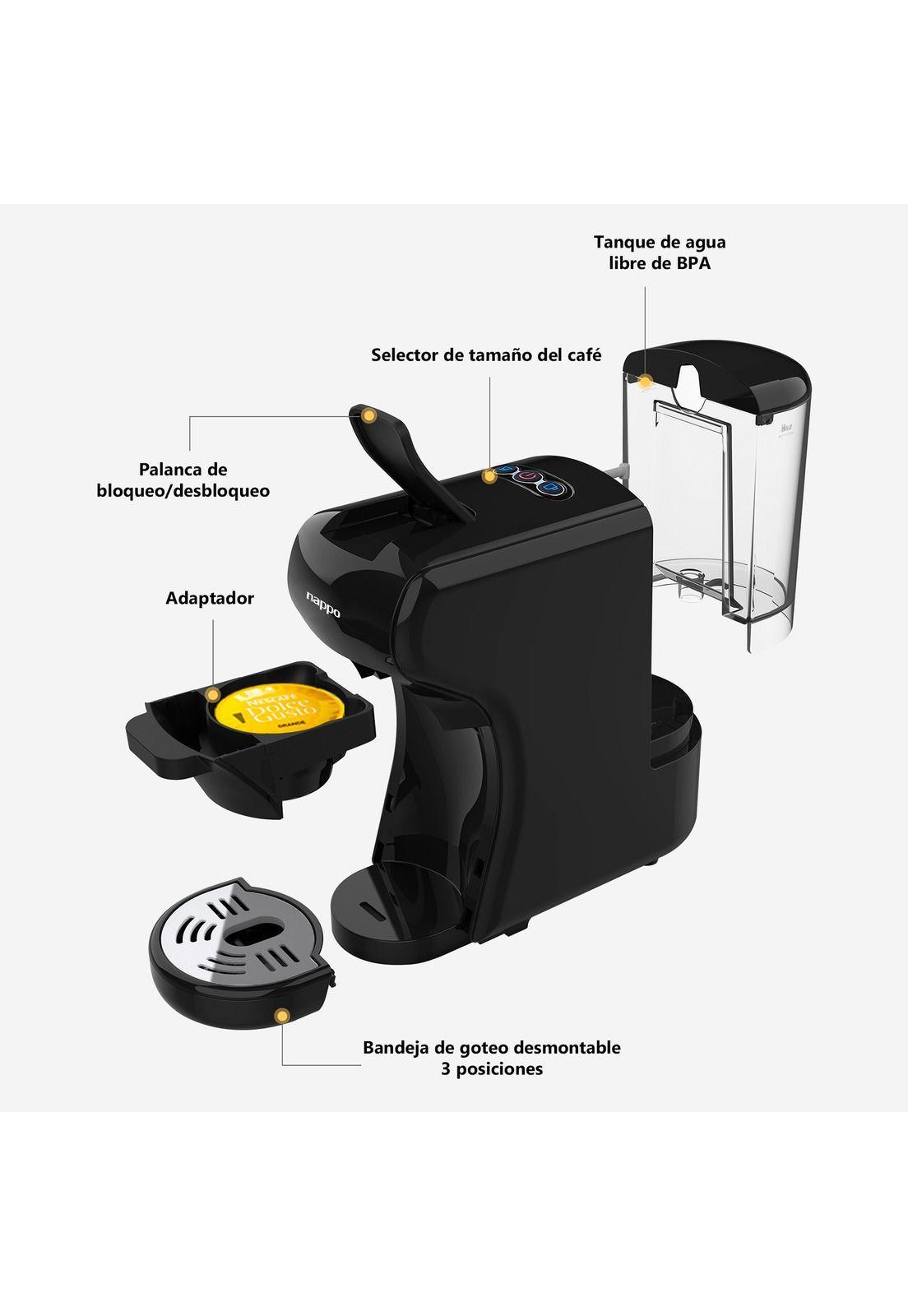 Cafetera Nappo 3 en 1 1450W Compatible Dolce Gusto Nespresso-6