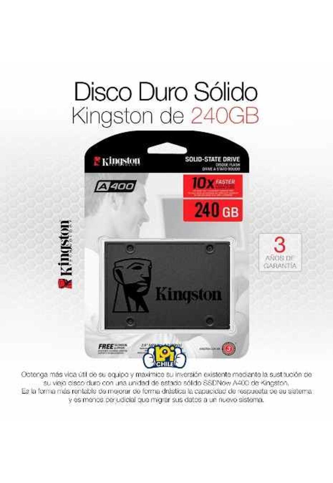 Disco Sólido Kingston 240gb Ssdnow A400 Loi Chile-1