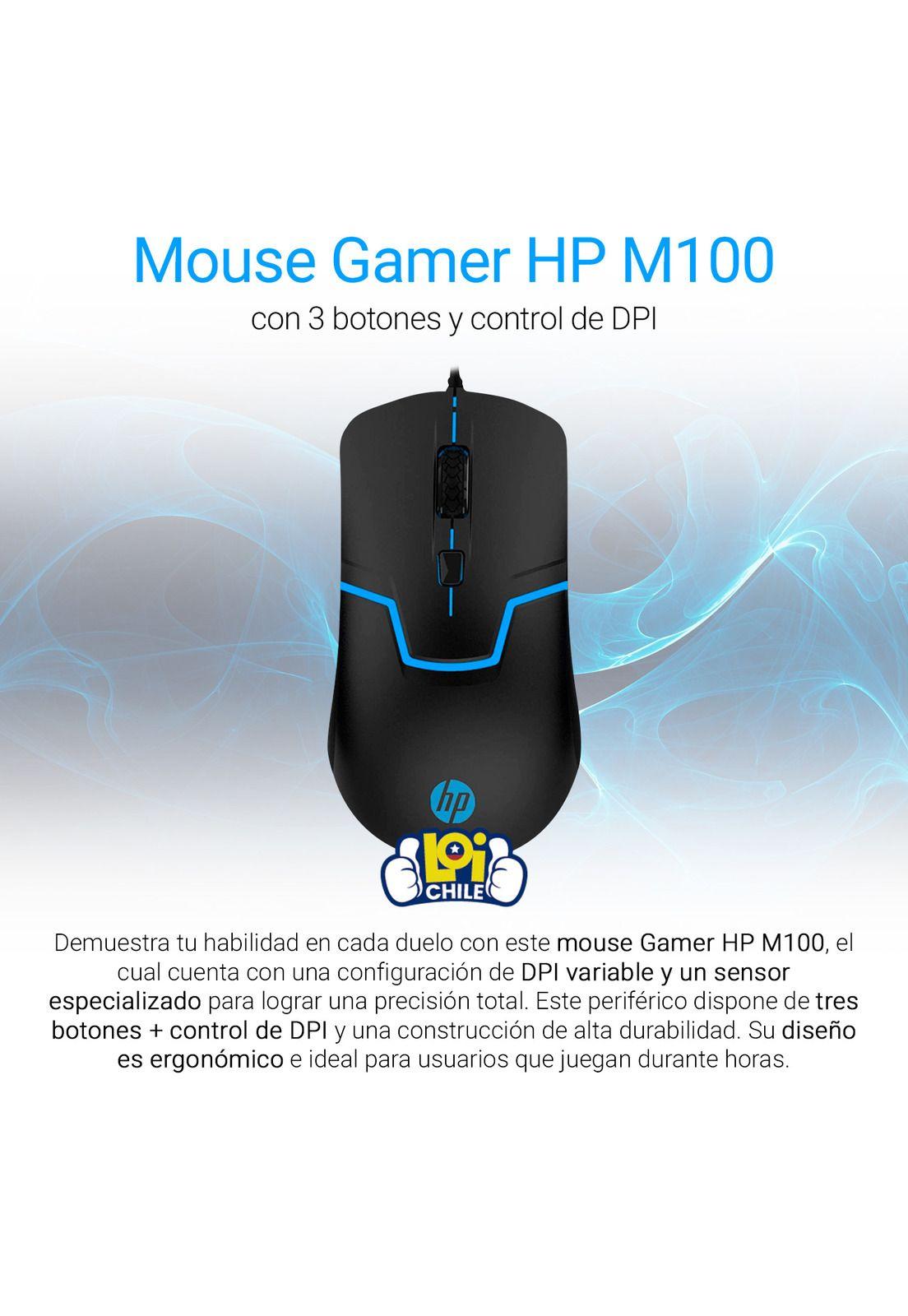 Mouse Gamer HP Optico Control DPI con 3 botones M100-1