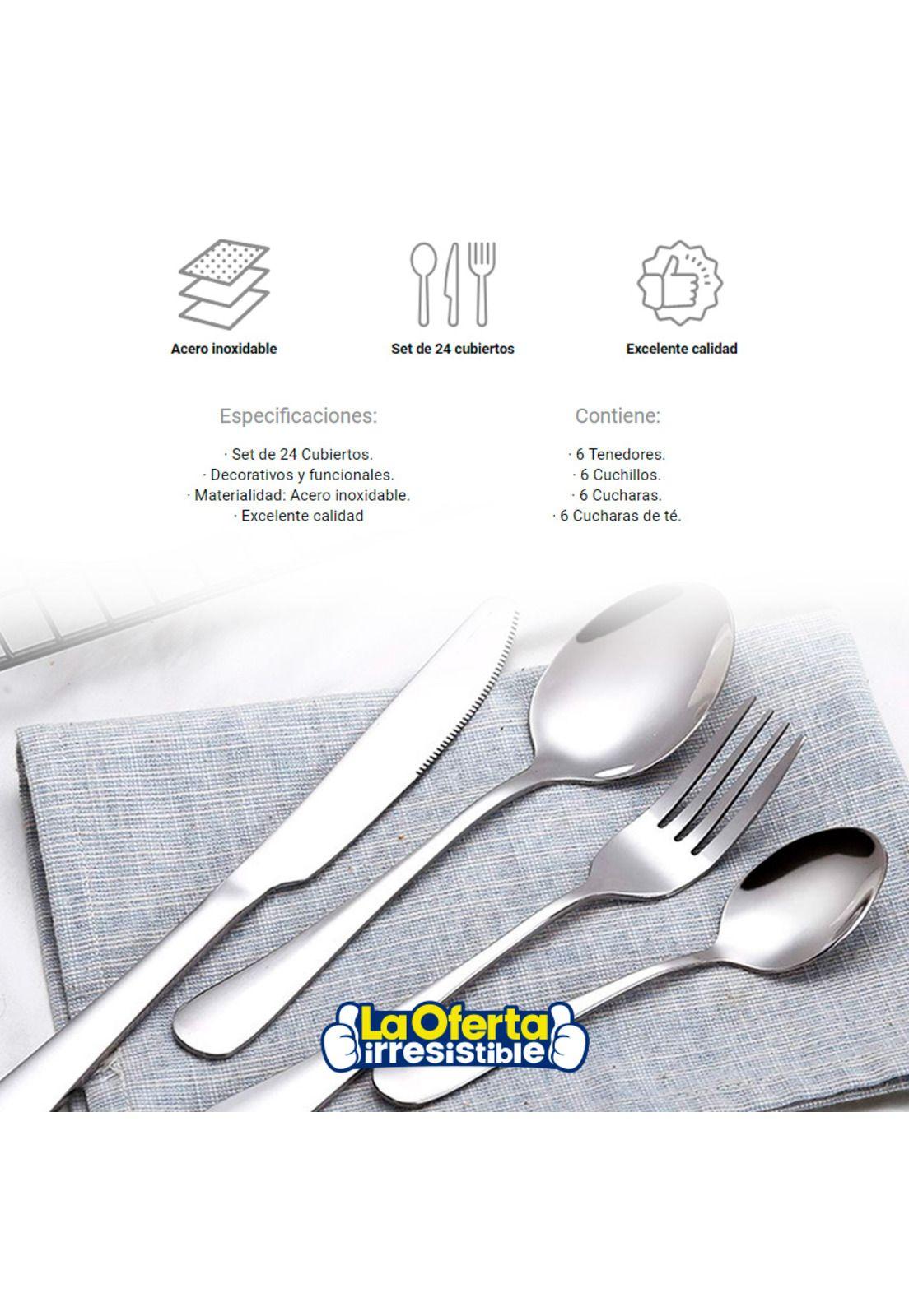 Set de Cubiertos Cuchillería Keep 24 piezas Silver-2