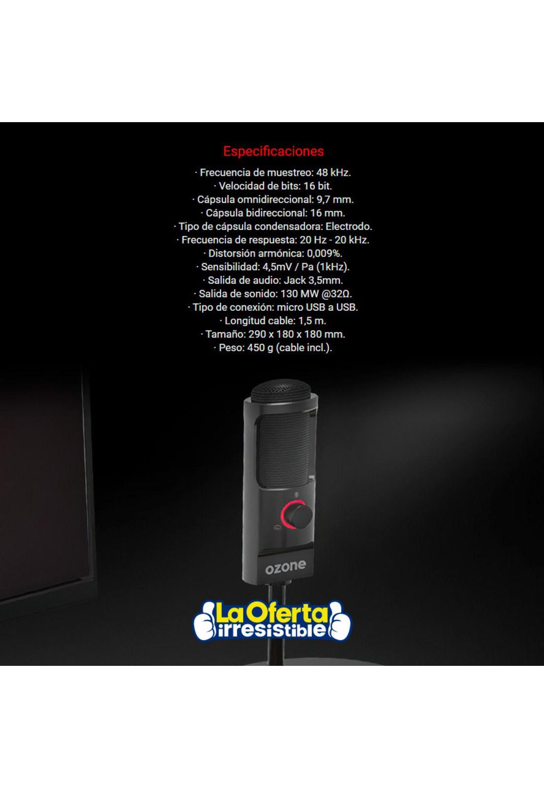 Microfono Gamer Ozone Rec X50 Streaming-4