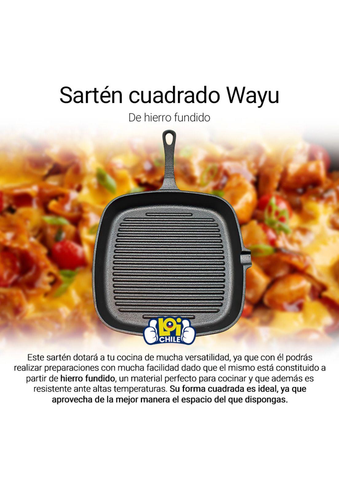 Sarten Cuadrado Wayu Hierro Forjado-1