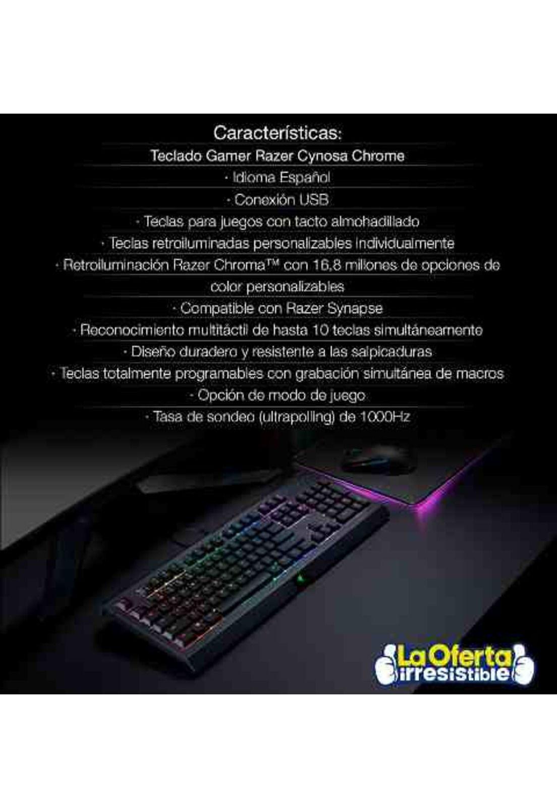 Teclado Razer Cynosa Chroma Retroiluminado Gamer Loi Chile-2