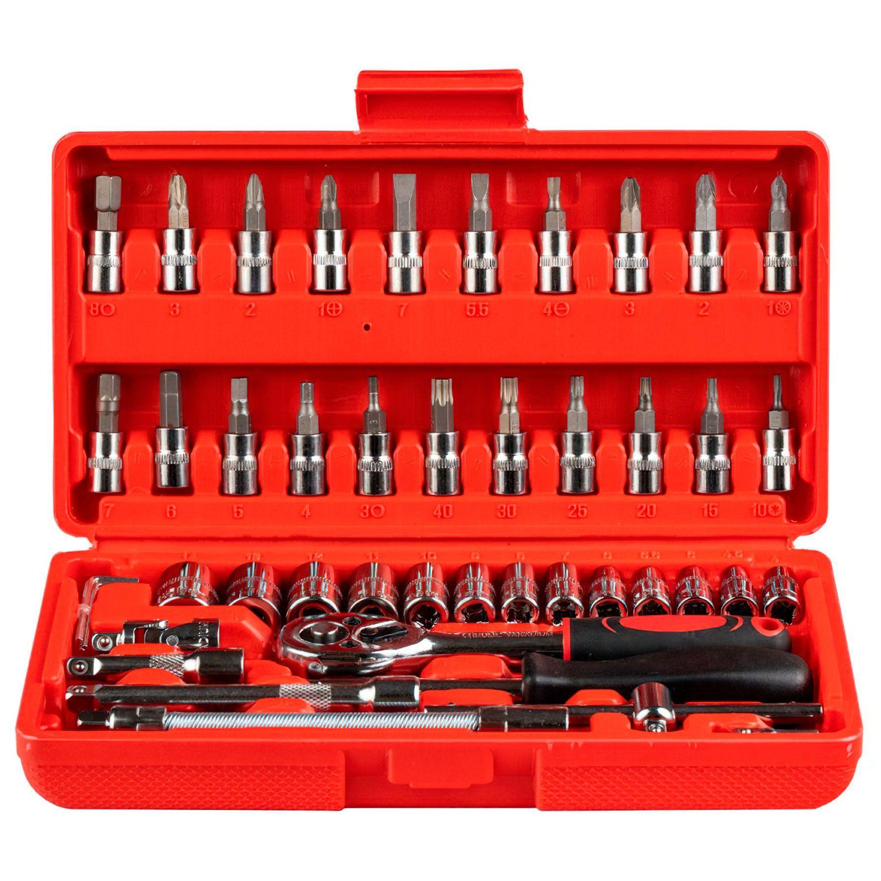 Juego de Dados Nappo 46 Piezas Kit de Herramientas 1/4''-2