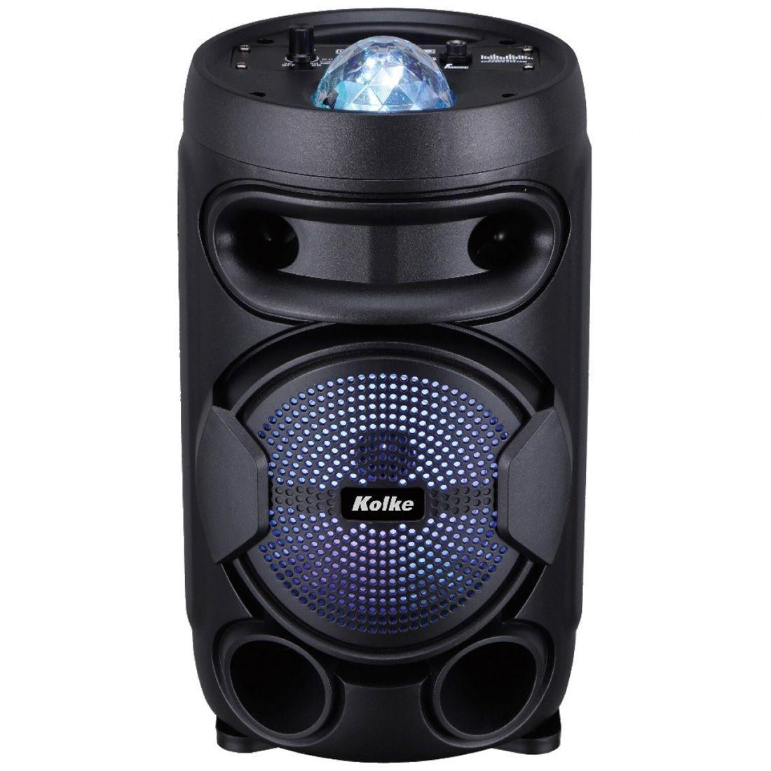 Parlante Bluetooth 6,5" Kolke Disco RGB 80W Con USB Radio FM-0