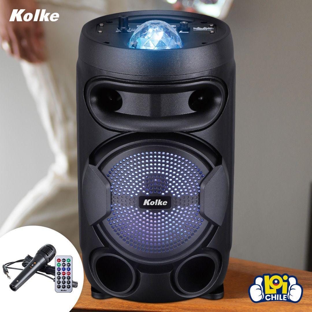 Parlante Bluetooth 6,5" Kolke Disco RGB 80W Con USB Radio FM-3