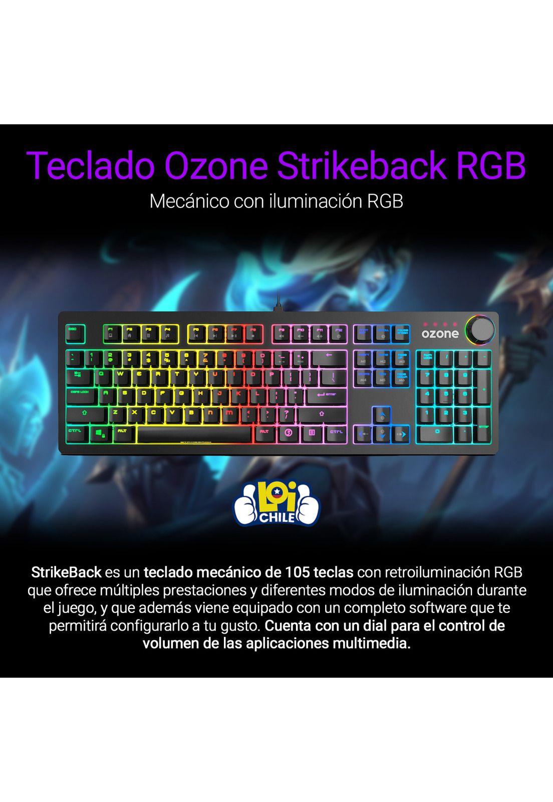 Teclado Gamer Mecanico Ozone Strikeback RGB-1