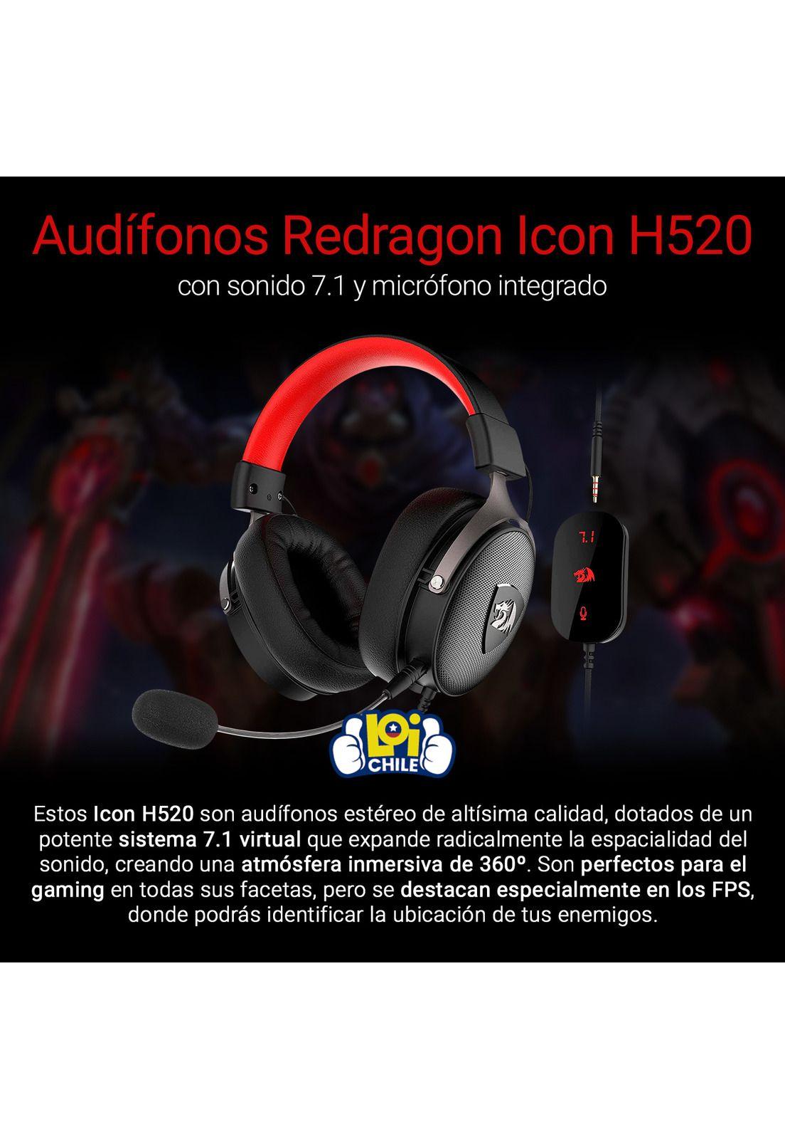 Audífonos Gamer Redragon Icon H520-1