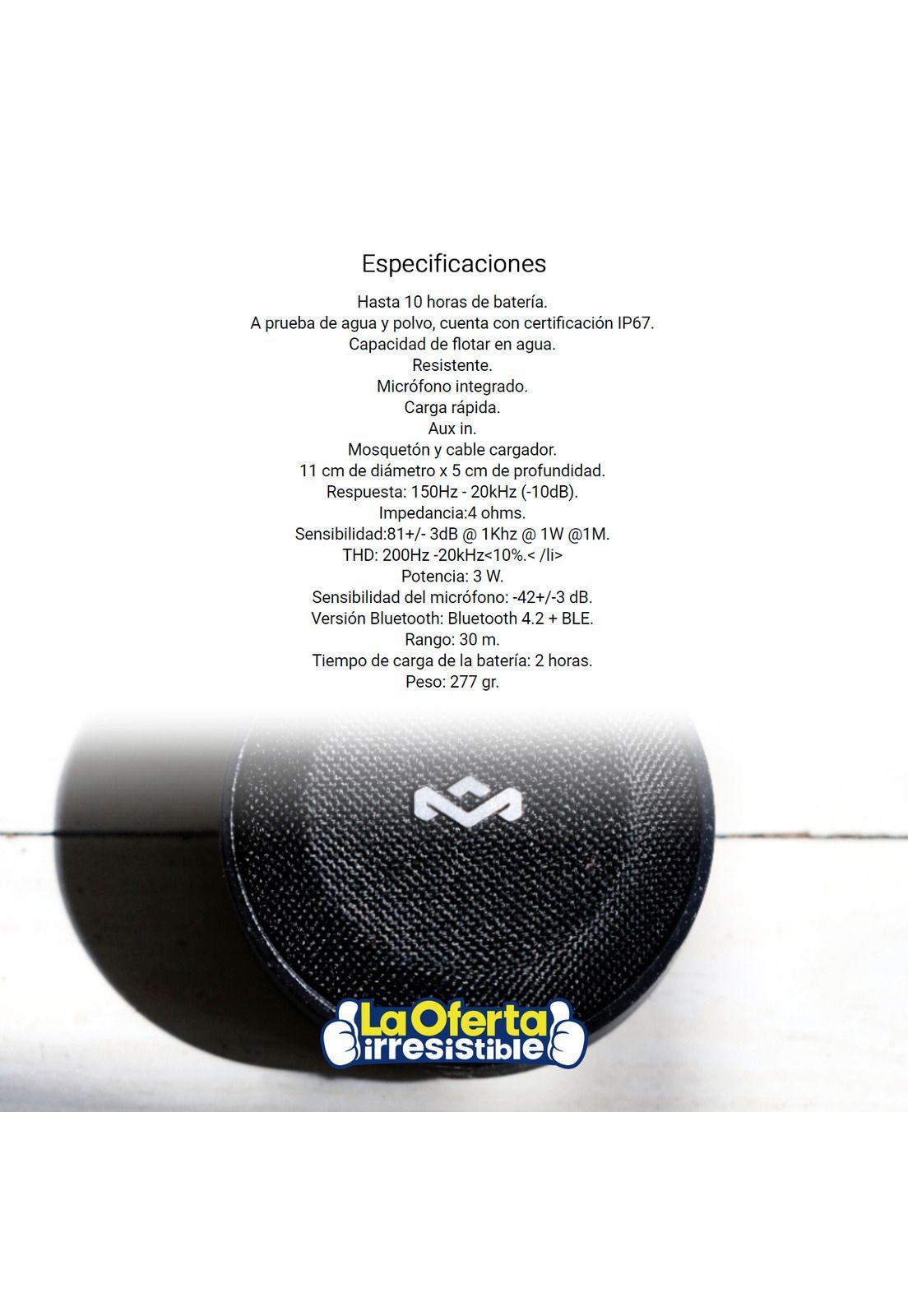 Parlante House of Marley No bounds Bluetooth 10hs IP67-3