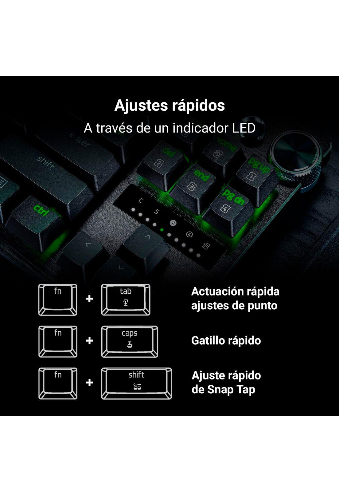 Teclado Gamer Razer Huntsman V3 Pro 8K Switches Análogos-7