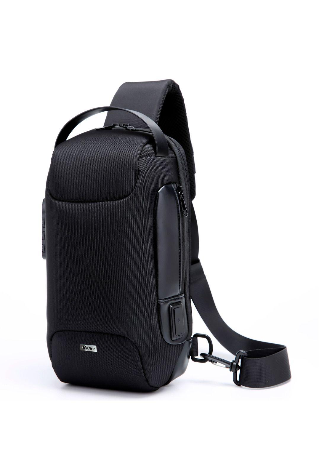Mochila Bandolera Kolke Bolso Cruzado Impermeable Candado-2