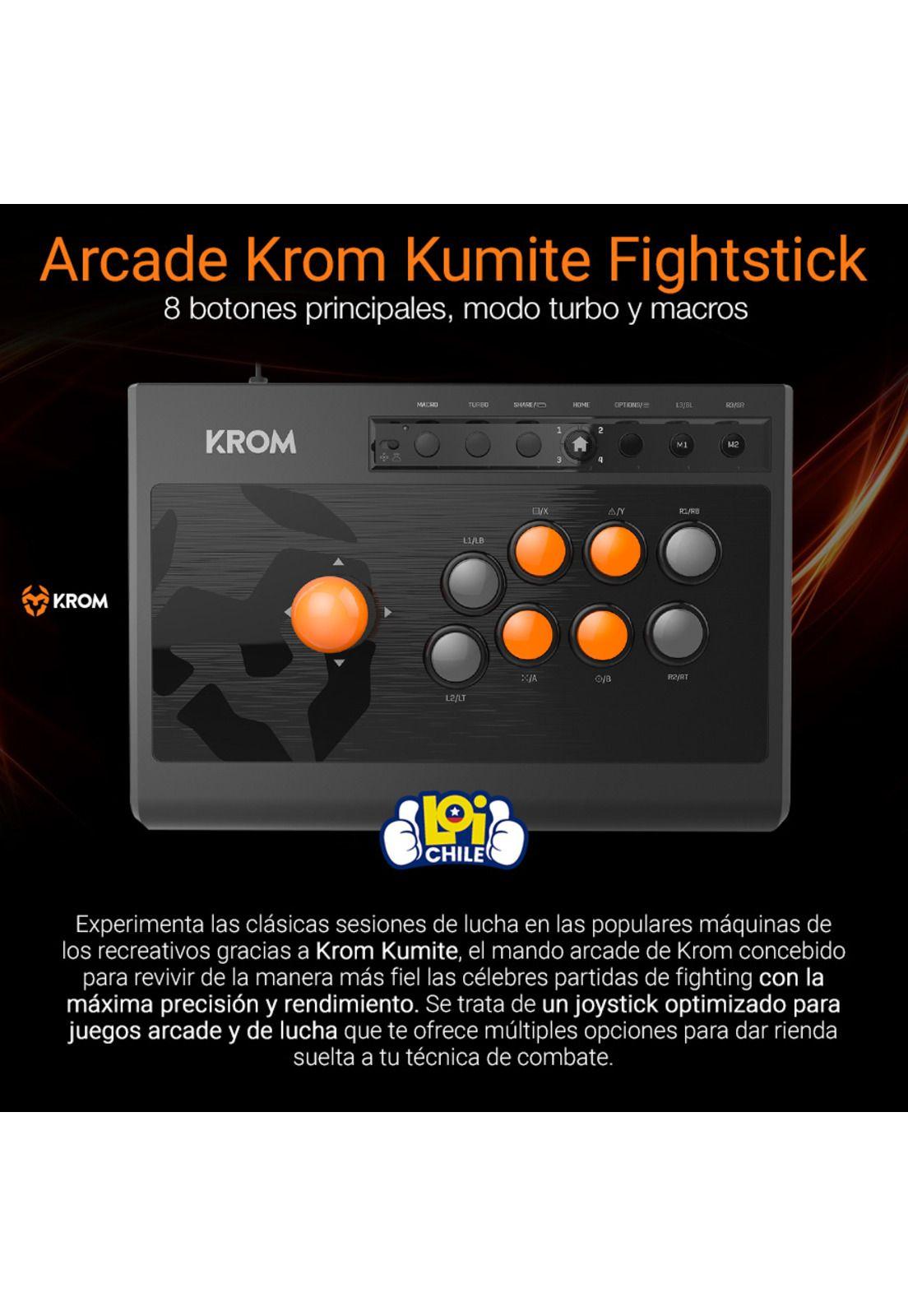 Arcade Stick Kumite Fightstick Krom Ps4 Xbox Pc-1