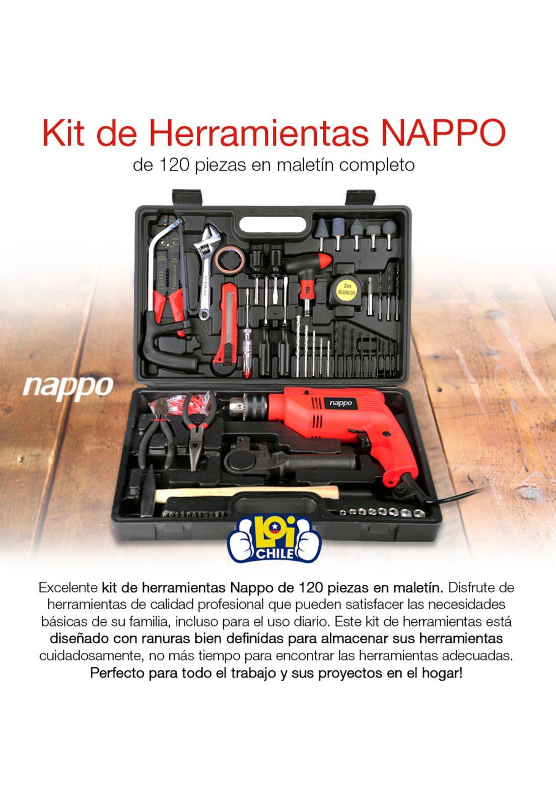 Kit de Herramientas NAPPO con 120 Piezas y Maletín-1