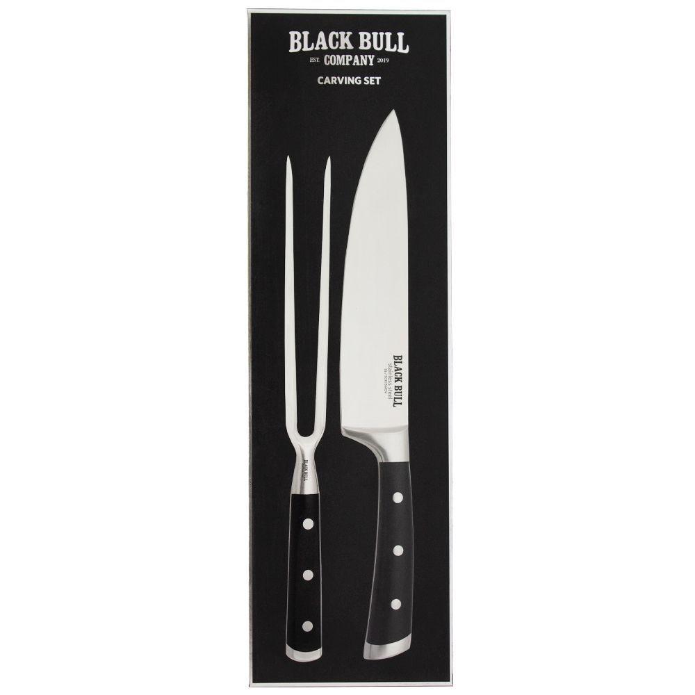 Set de Cuchillo y Tenedor Parillero BlackBull Acero Inox-2