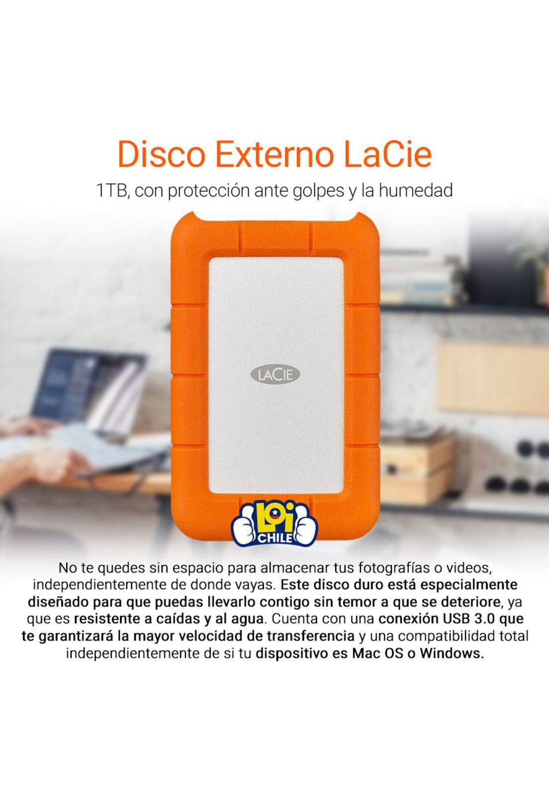 Disco Duro Externo Seagate Lacie Rugged Mini 1TB USB 3.0-1