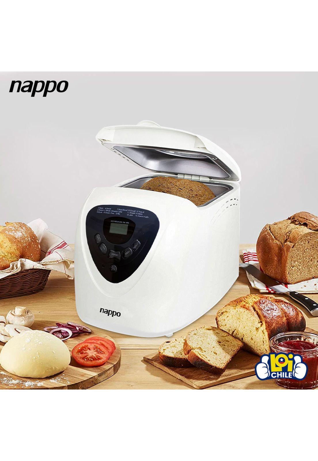 Maquina para hacer pan Nappo 1kg 700w LCD con 15 programas-3