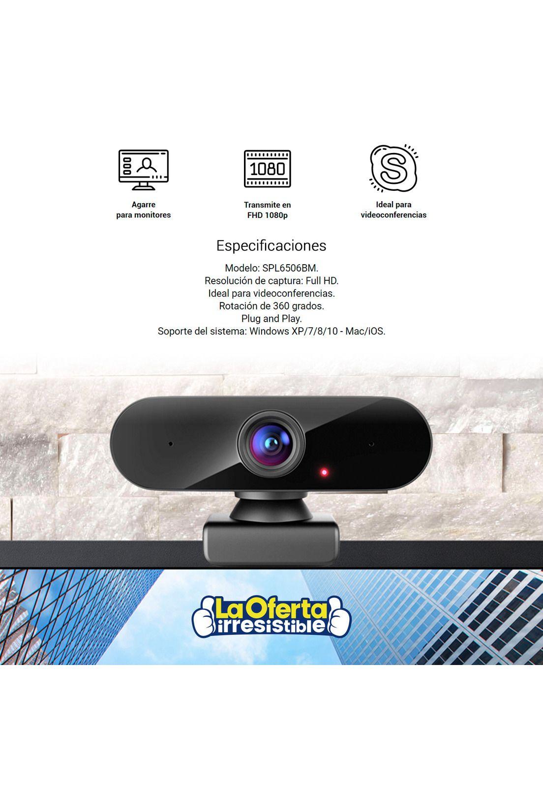Webcam Philips Full HD 1080P Rotación 360-2