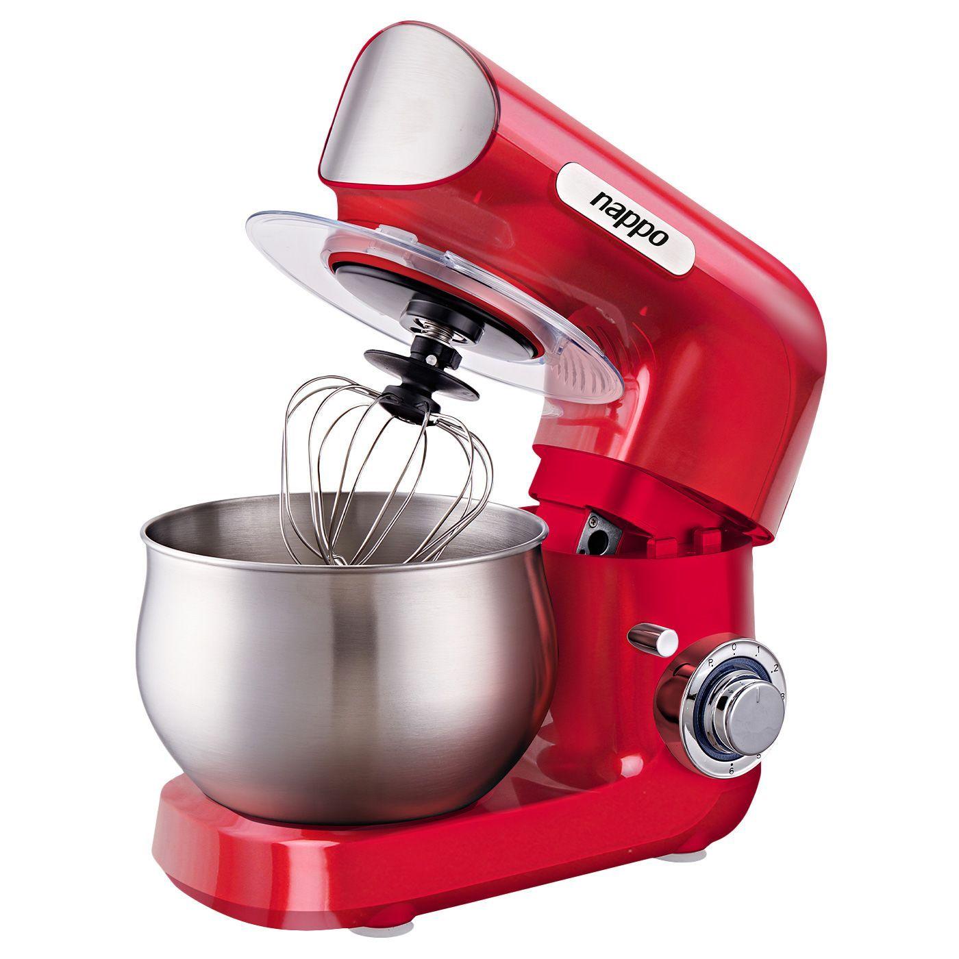 Batidora Planetaria Nappo 1300w Bowl 4L 6 Velocidades Roja-0