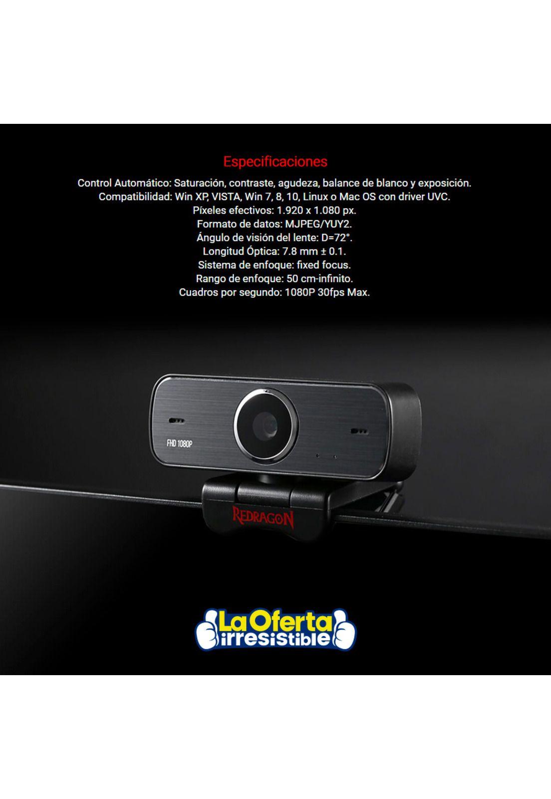 Webcam Redragon Hitman Gw800 FHD 1080p-3