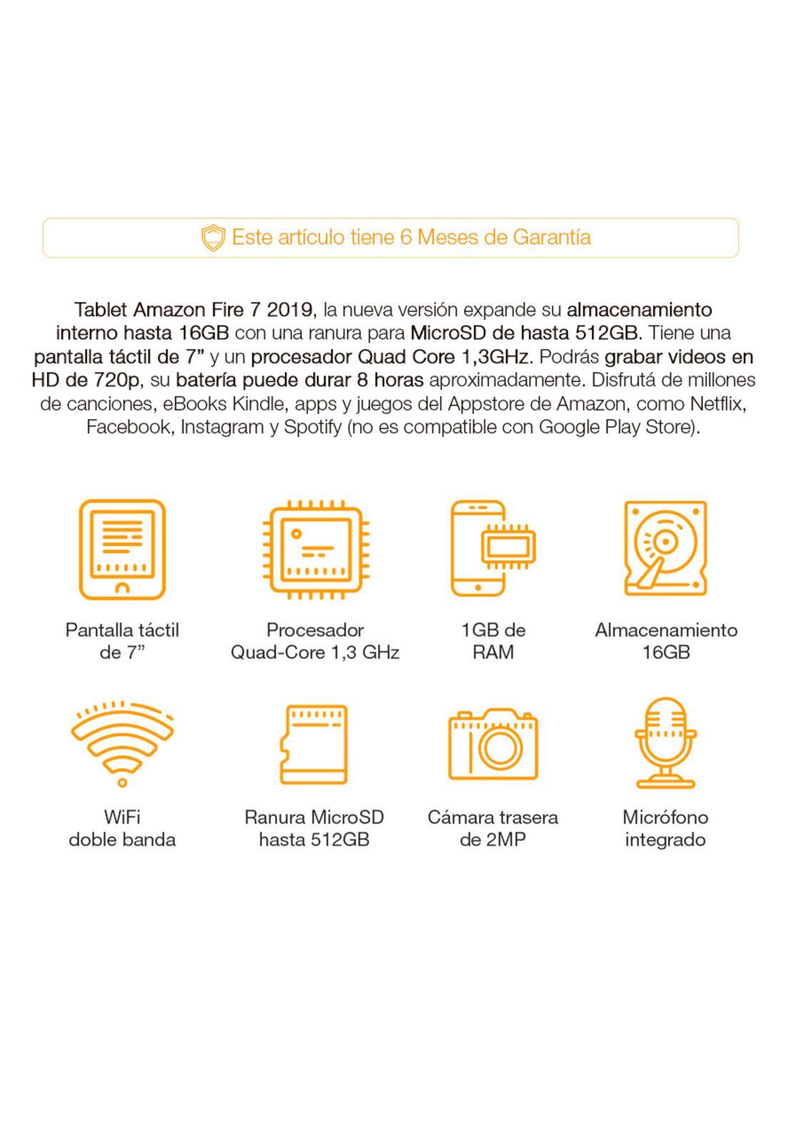 Tablet Amazon Fire 7' 1gb ram 16gb rom-2