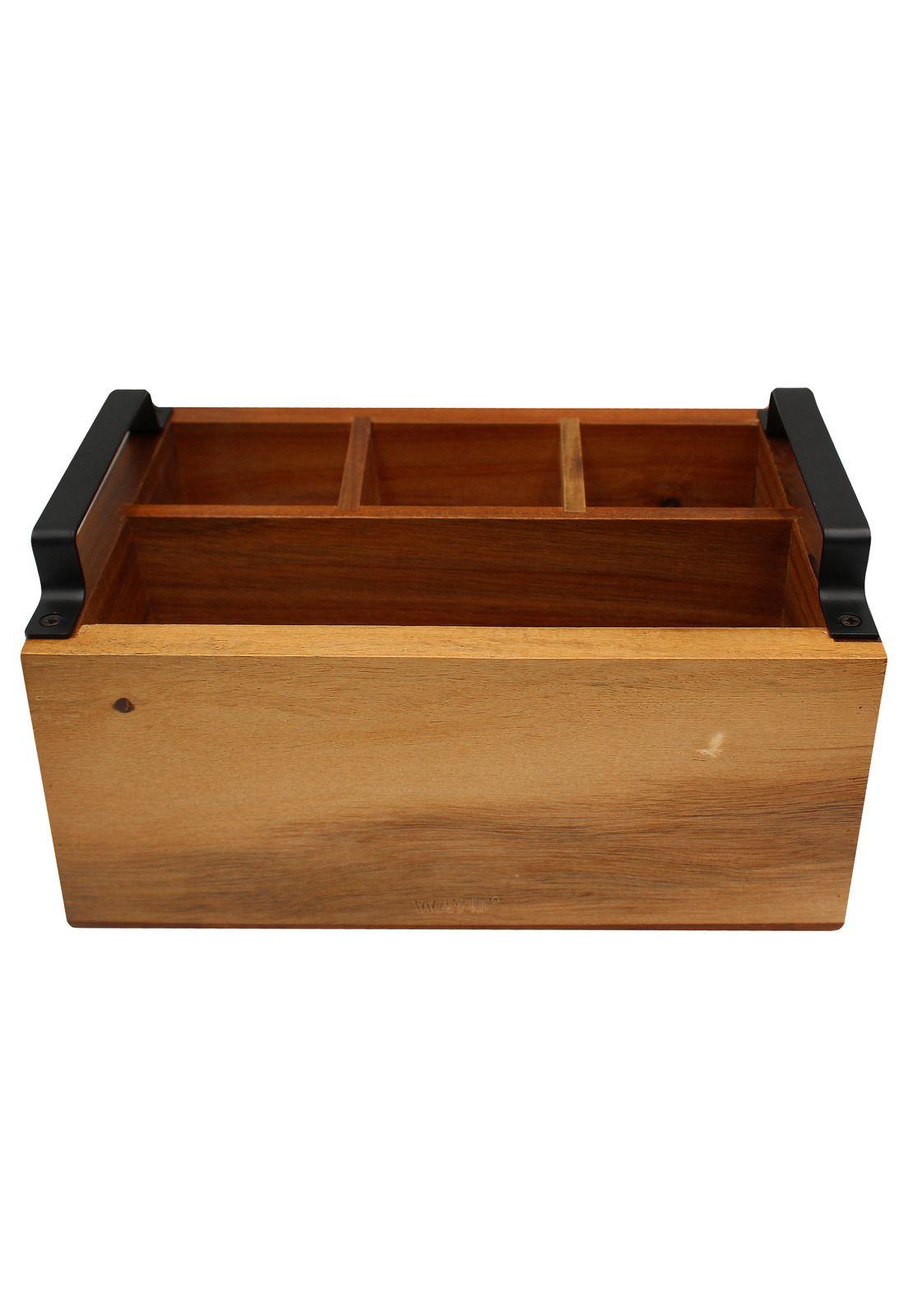 Porta Cubiertos de Madera Organizador Cocina Wayu-0