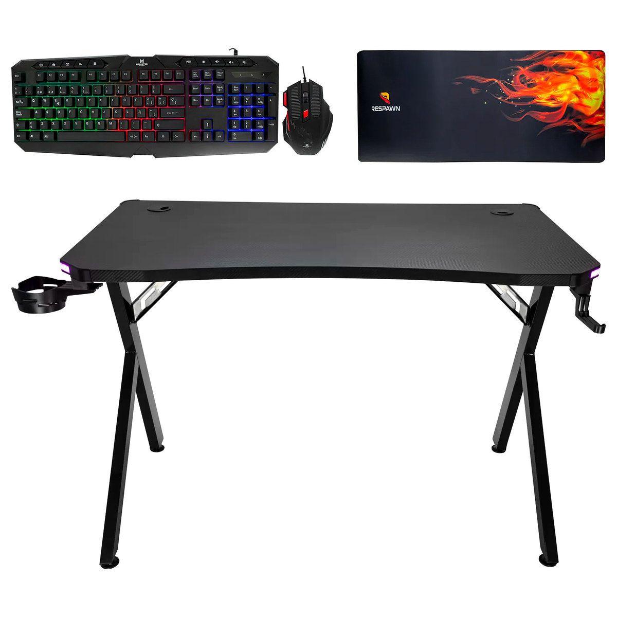 Kit Gamer Escritorio Teclado Mouse y Pad Respawn GT500 RGB-0