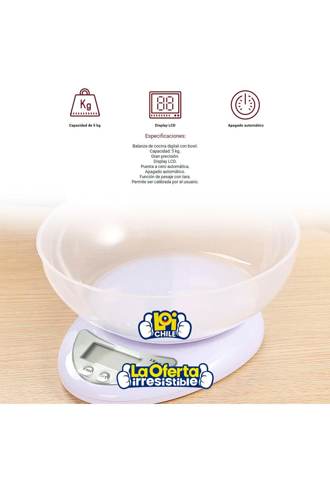 Balanza de Cocina Digital Nappo con Bowl Neb-091-2