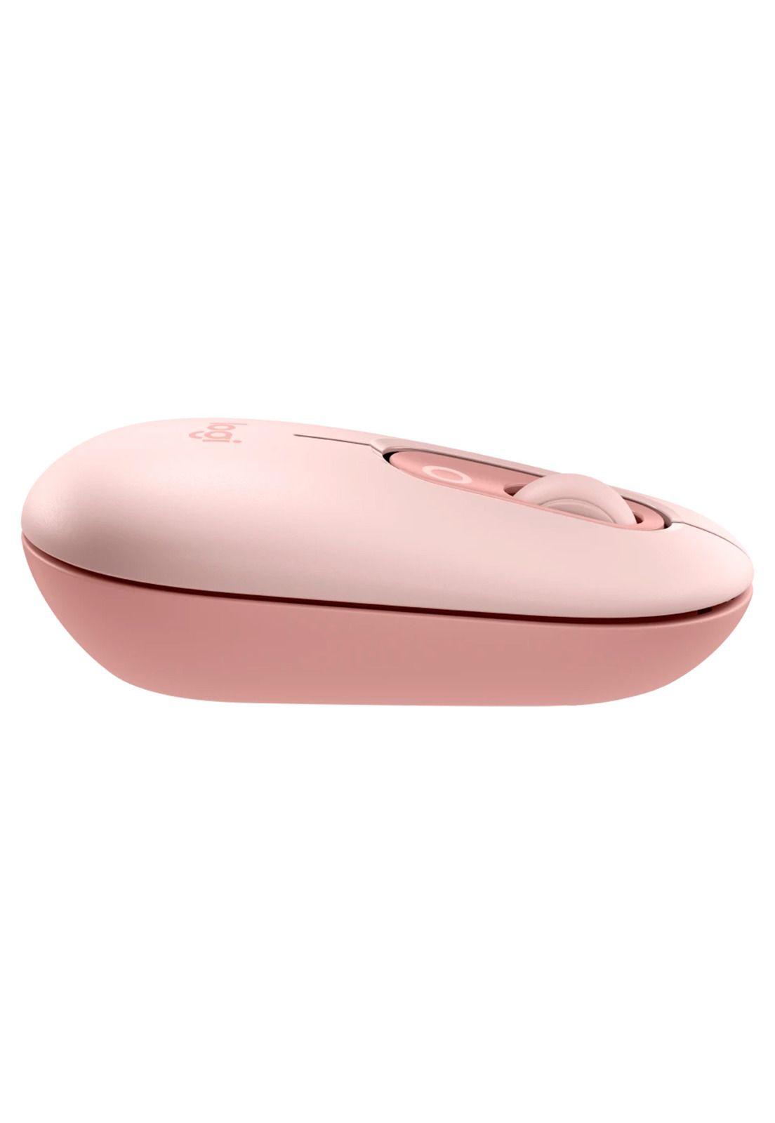 Kit Teclado y Mouse Inalámbricos Logitech Pop Icon Rosa-6