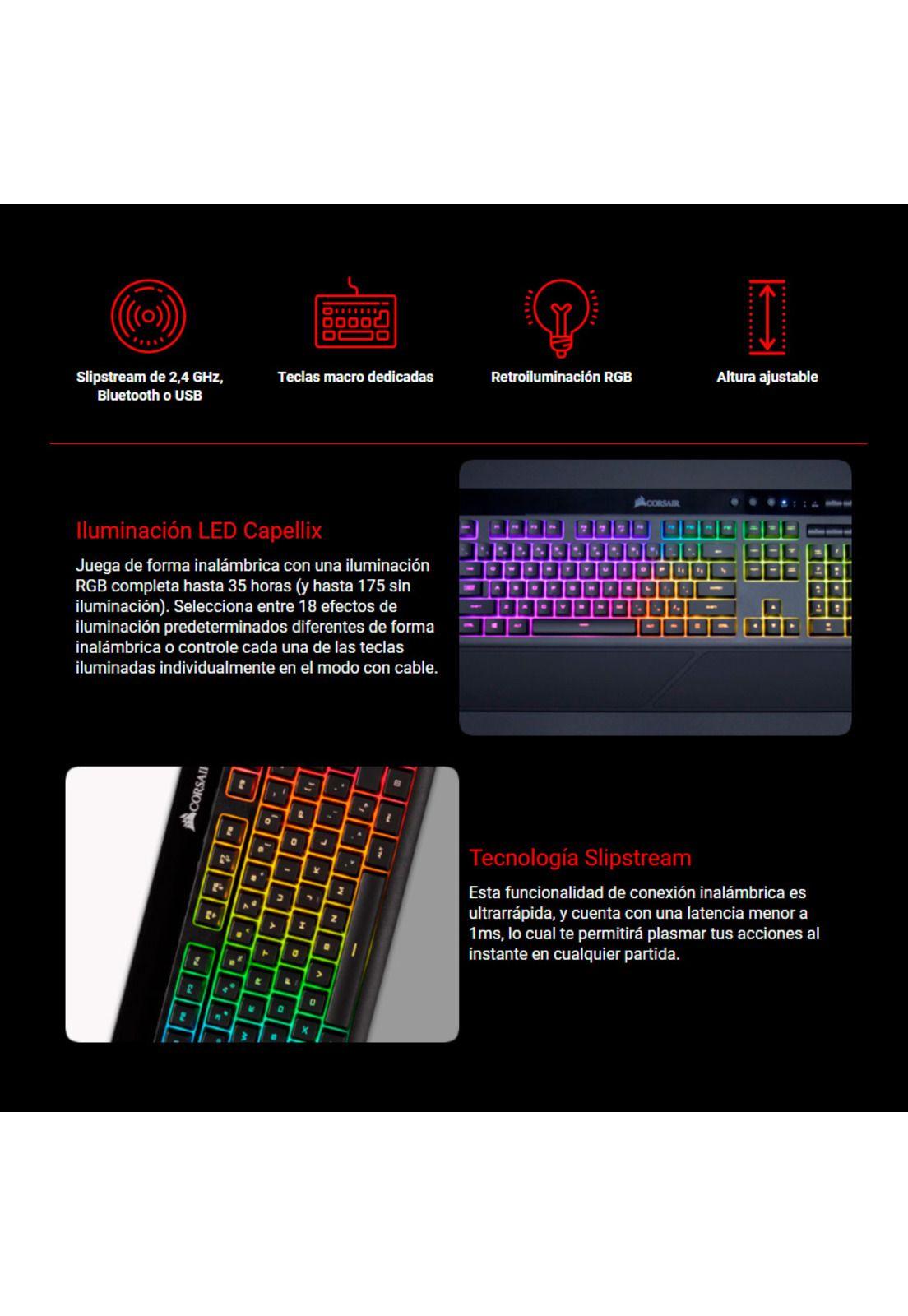 Teclado Gamer Inalambrico Corsair K57 RGB-2