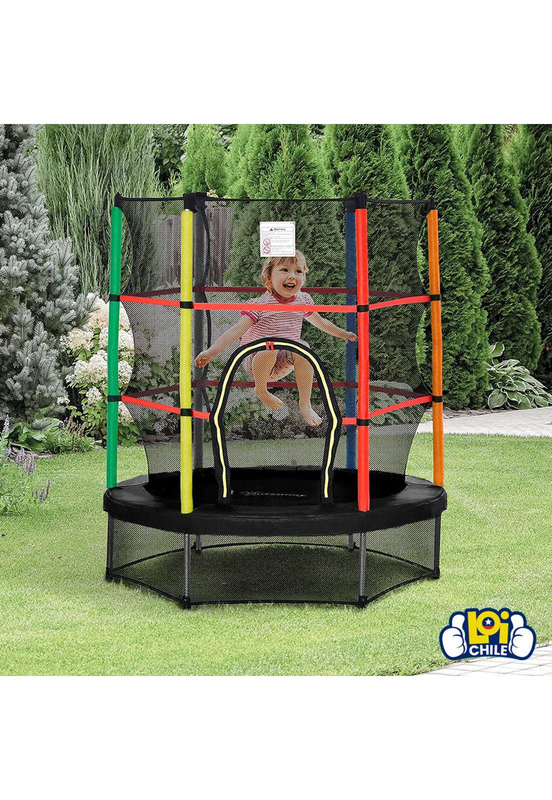 Cama Elástica con Red de Seguridad para Niños 1,4 Mts Negro-3