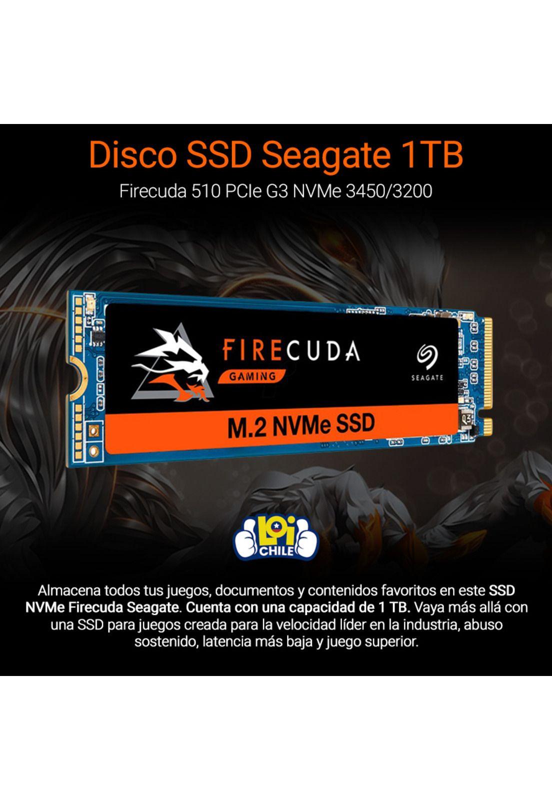 Disco SSD Seagate 1TB Firecuda 510 Pcle G3 NVM3-1