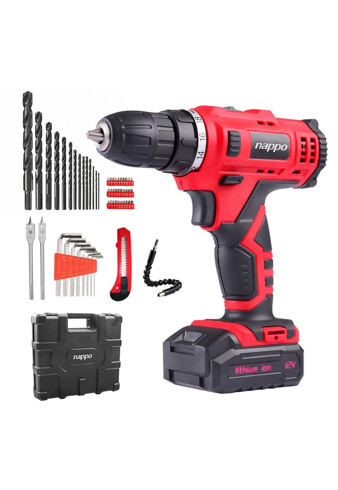 Taladro Inalambrico NAPPO 2 Velocidades con Accesorios-0