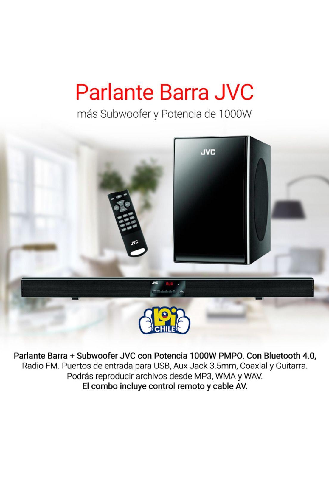 Barra De Sonido JVC Con Subwoofer Bluetooth Radio FM-1