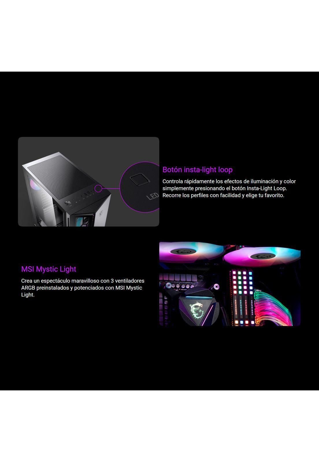 Gabinete Gamer Msi Mpg Gungnir 110R Mid Tower Panel Lateral Y Vidrio Frontal-3