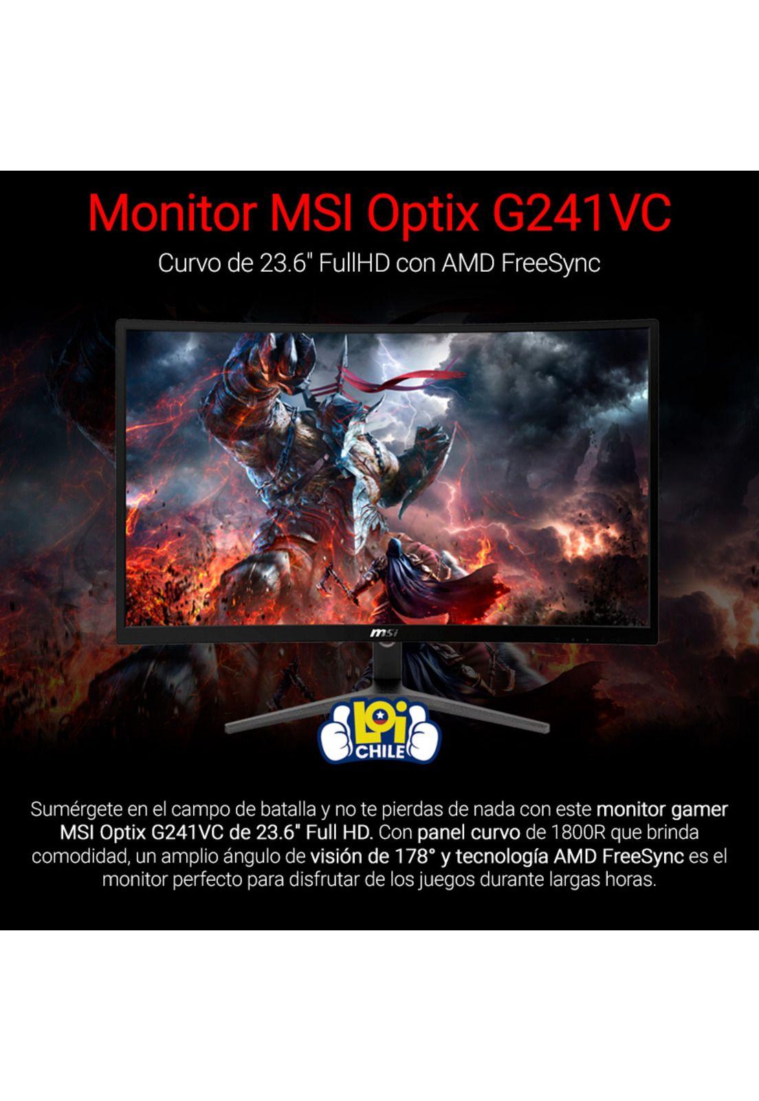 Monitor Curvo Gamer Msi Optix G241VC 23.6' Full HD 75hz Amd FreeSync-1