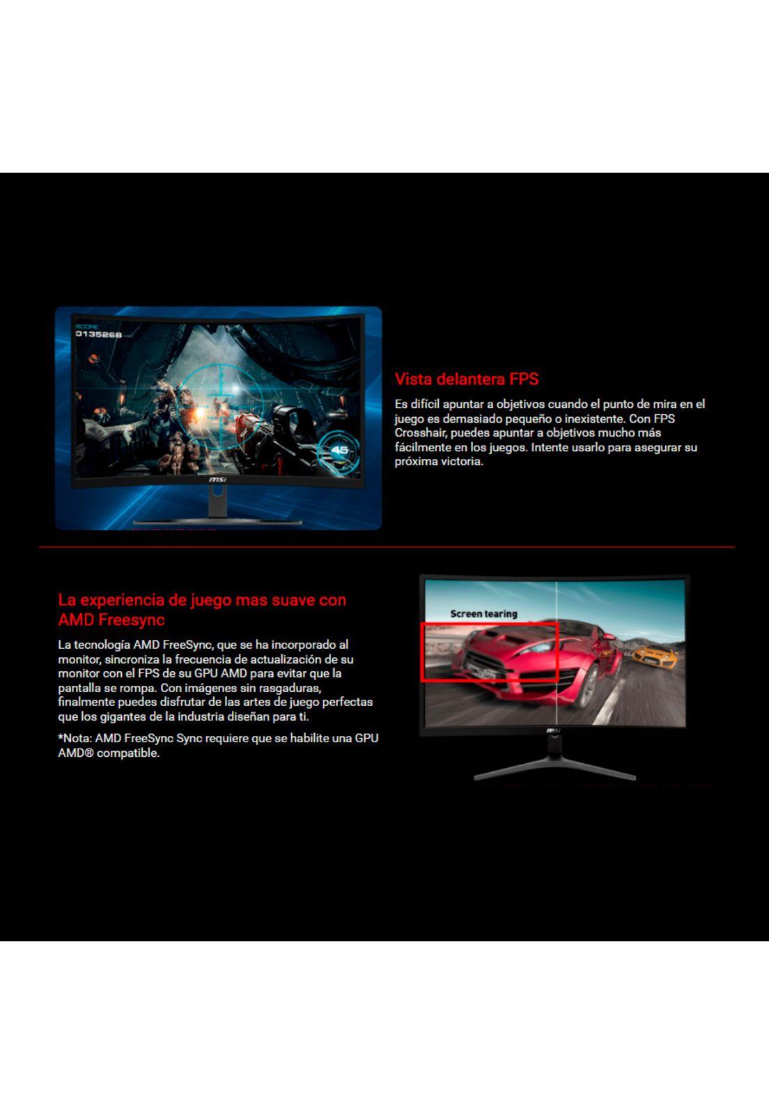 Monitor Curvo Gamer Msi Optix G241VC 23.6' Full HD 75hz Amd FreeSync-4