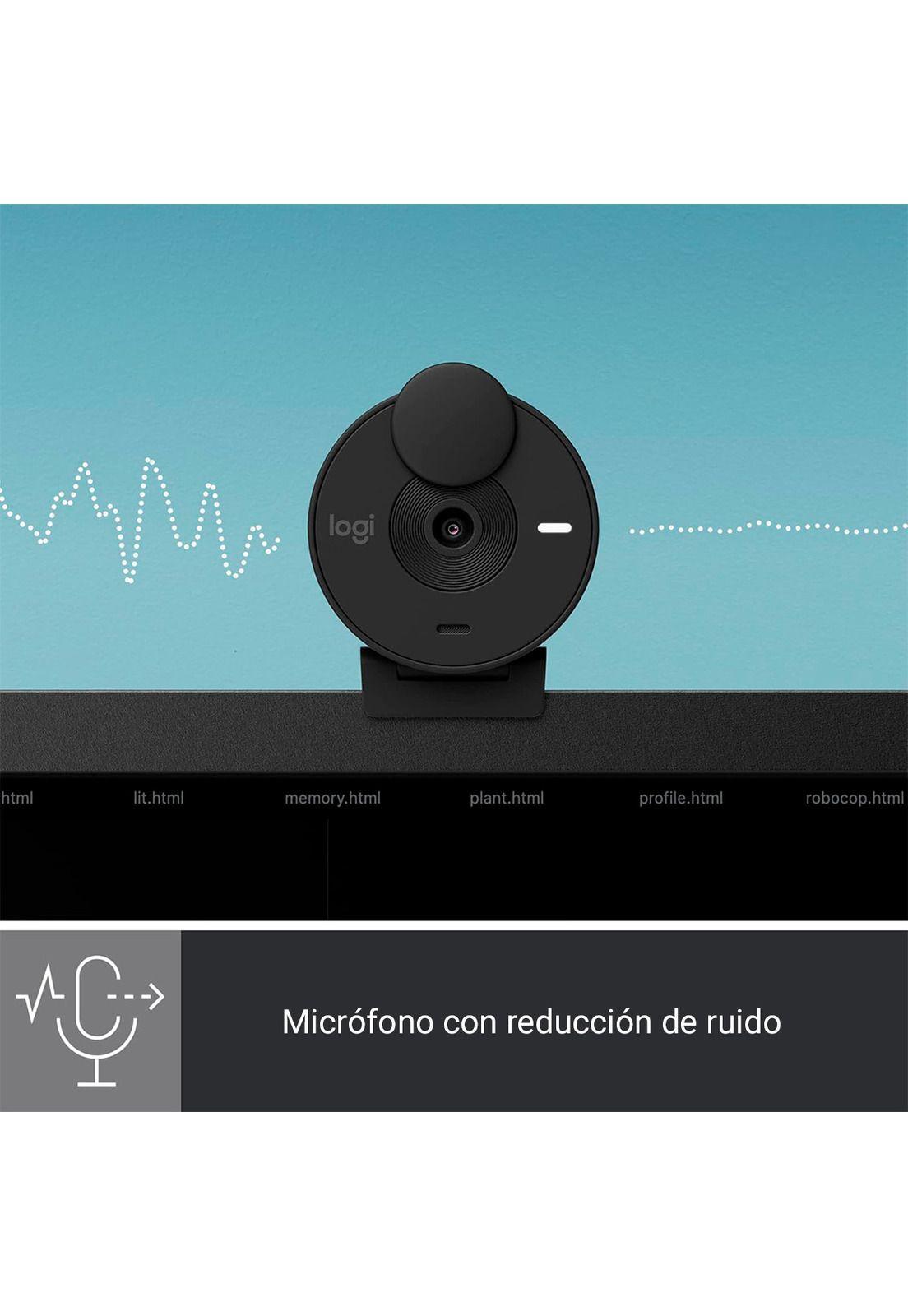 Webcam Logitech Brio 300 HD 2MP Micrófono Negro-6