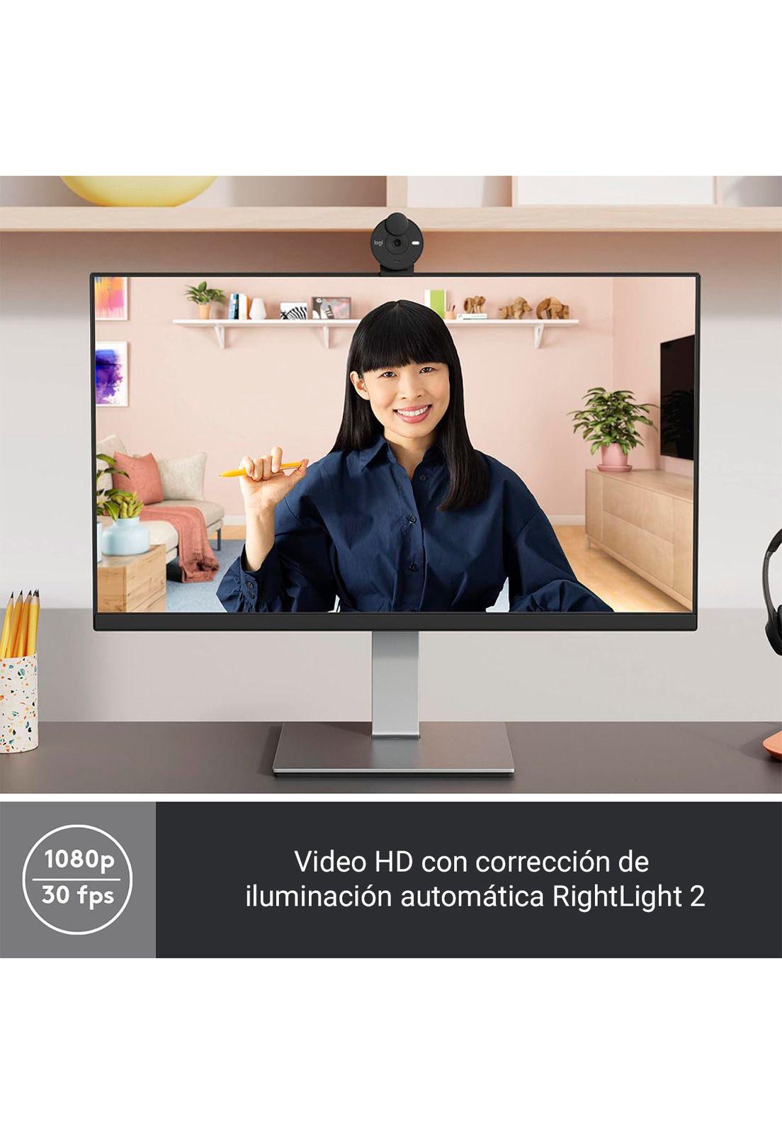 Webcam Logitech Brio 300 HD 2MP Micrófono Negro-8