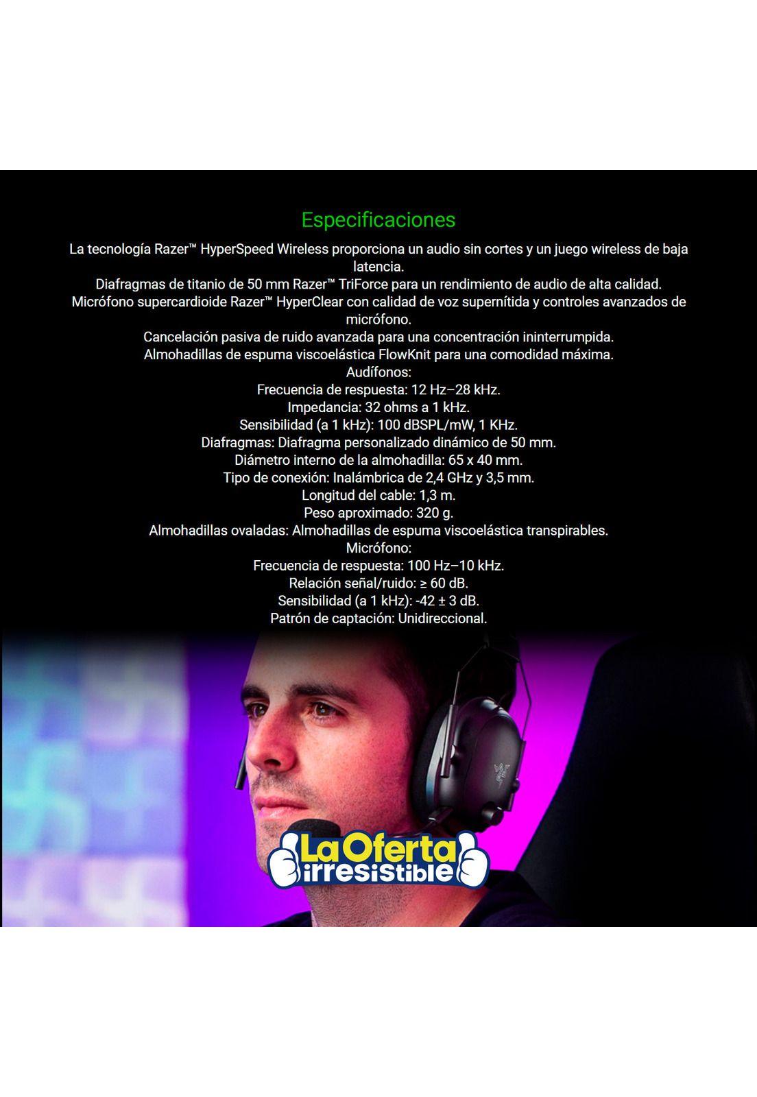 Audifonos Gamer Inalambrico Razer Blackshark  V2 Pro-4
