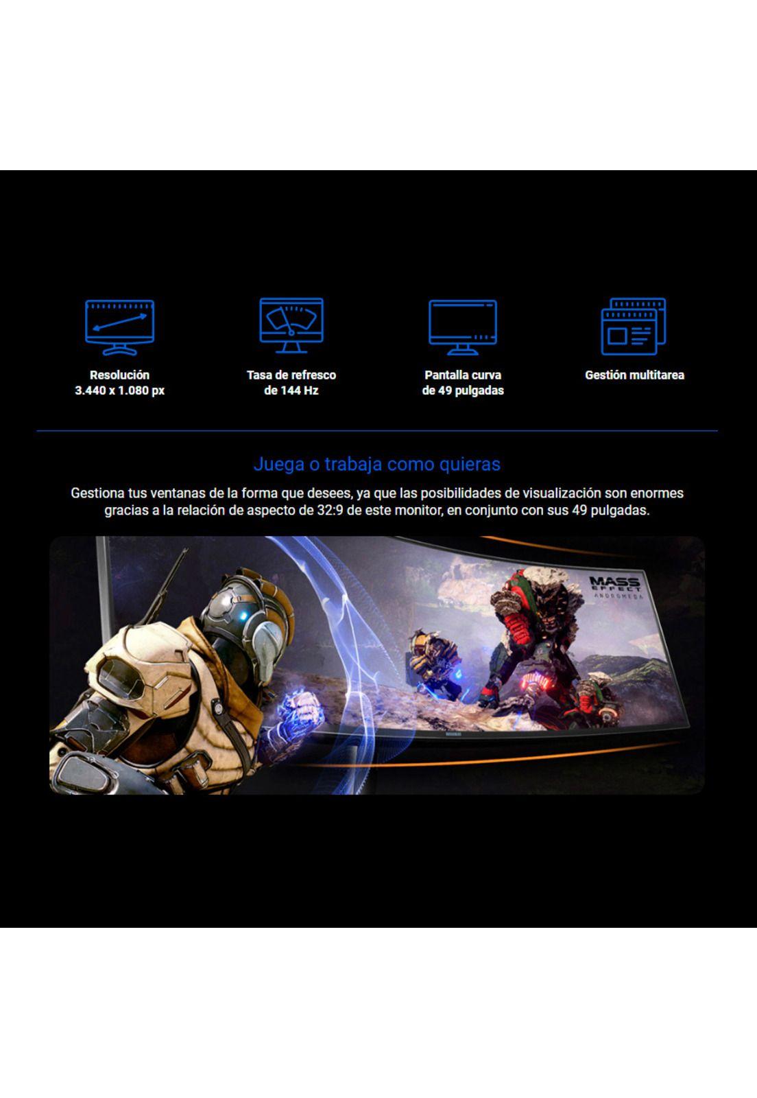 Monitor Gamer Curvo Samsung QLED 49" 144hz 1ms-2