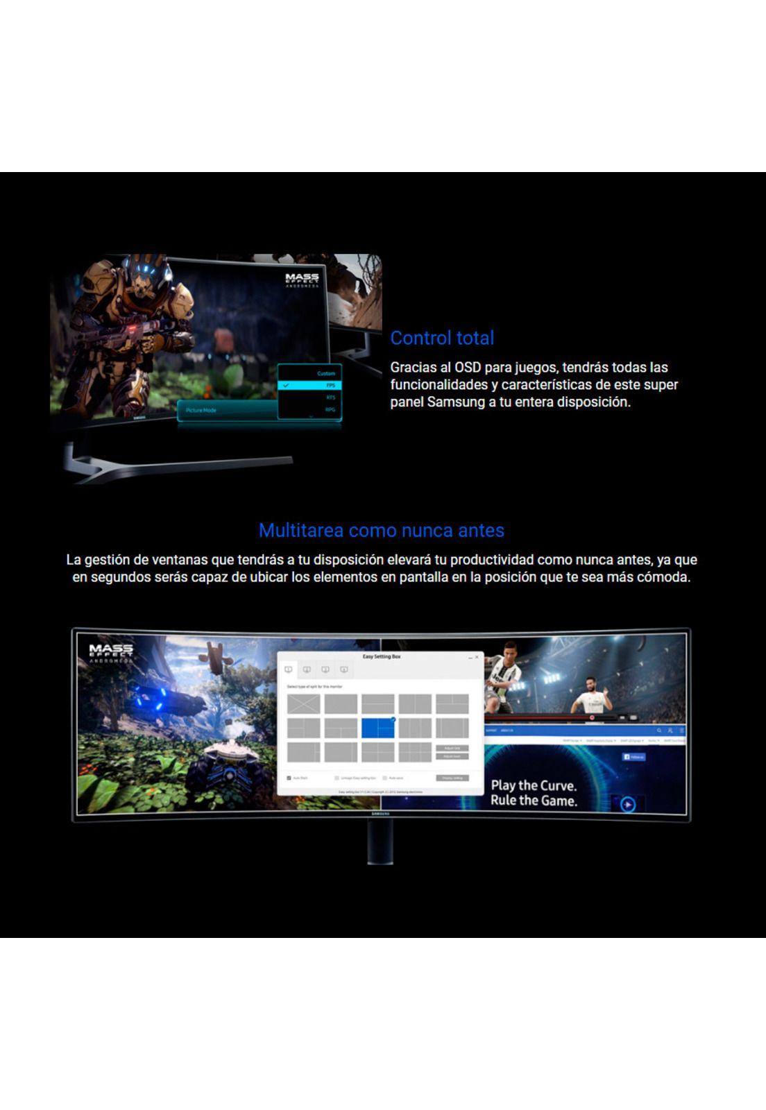 Monitor Gamer Curvo Samsung QLED 49" 144hz 1ms-5