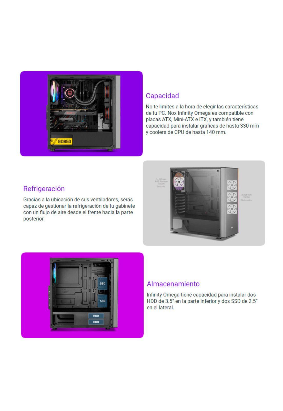 Gabinete Gamer Nox Infinity Omega ARGB-3