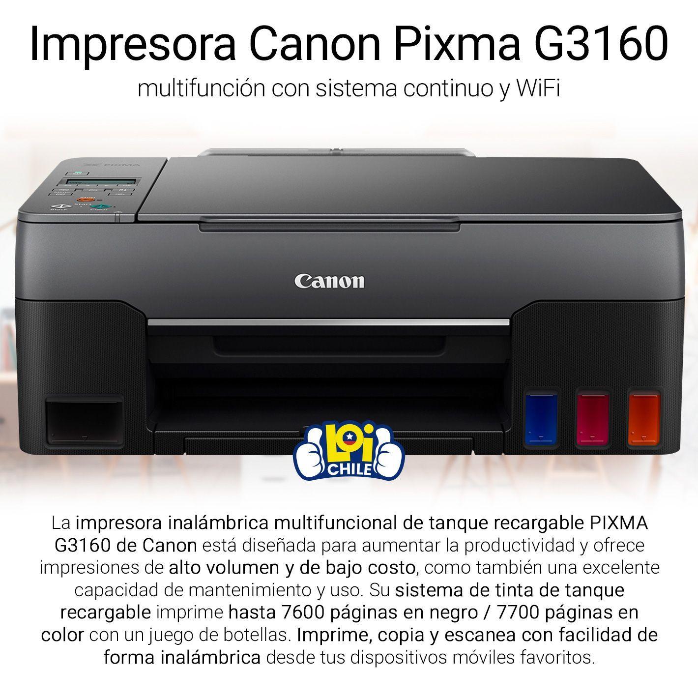 Impresora Multifuncional Copiadora Canon Pixma G3160 Wifi-1