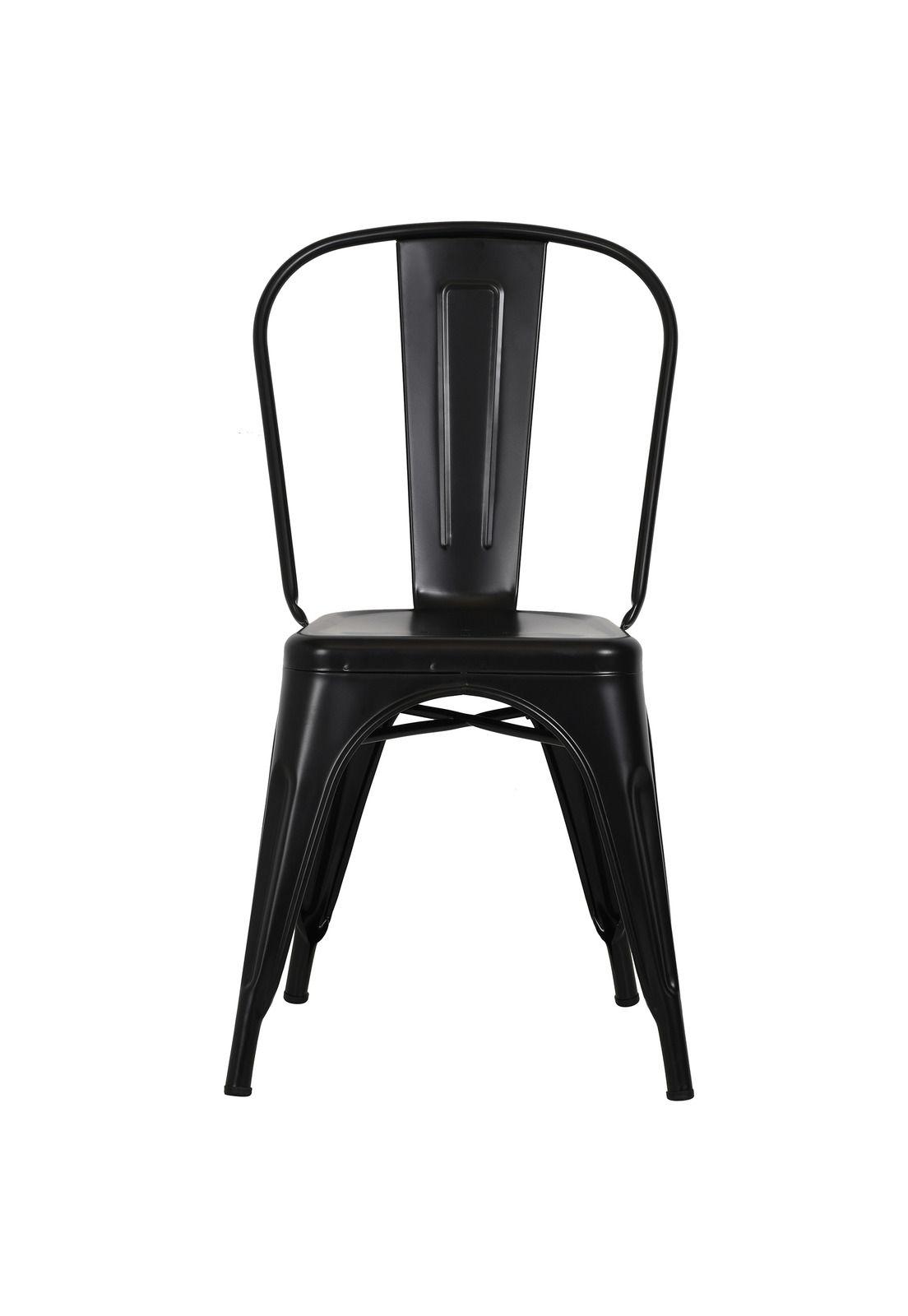 Set de 4 Sillas de Metal Diseño Tolix Empoli Negra-2